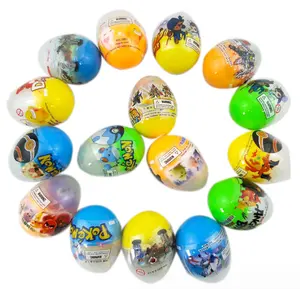 Atacado 4.5cm * 6.0cm plástico anime surpresa pokemoned ovo cápsula brinquedos para máquina de venda automática