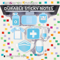 Ensembles de notes autocollantes créatives, durables, colorées, à impression numérique sur le thème médical, blocs-notes de médecin de haute qualité, promotion
