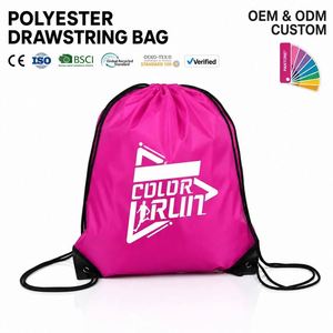 <b>Nylon</b> Polyester Waterproof Cartoon Yoga Gym Sports Bag School Traveling Cycling Drawstring <b>Backpack</b> Outdoor Hiking Running - Product Image 2