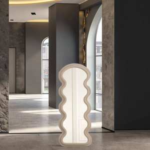 Miroir mural sur pied personnalisé 2025, haute définition, tissu doux décoratif, bois Wosen pour salon moderne tendance - Product Image 5