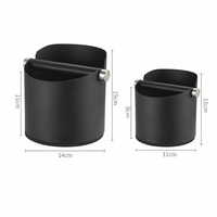 Boîte à café en acier inoxydable, accessoires pour expresso, pour les restes de café, grande et petite taille, logo personnalisé, fabricant en gros