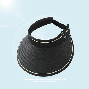 Sombrero de paja superior vacío de moda para mujer, gorra deportiva para correr en la playa, sombrero con visera - Product Image 5