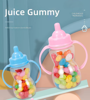 Bonbons gélifiés acidulés aux saveurs fruitées, en forme de biberon, couleurs assorties, vente en gros, pour enfants