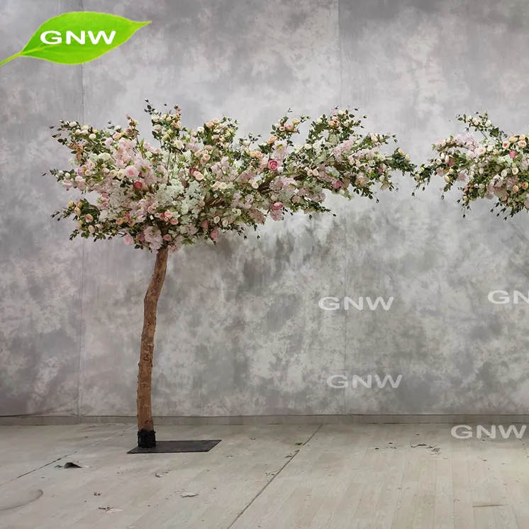 GNW Wedding Table Flowering Tree Arch Tree Blossom Bow Hanging Centerpiece