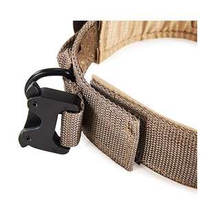 ソリッドパターン屋外トレーニング戦術犬の首輪ヘビーデューティーナイロン調整可能ペットの首輪リボン装飾パーソナライズ - Product Image 6