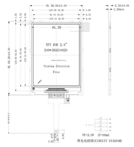 Module LCD TFT 2,8 pouces, écran couleur IPS 240x320, interface SPI 8 broches, pilote ST7789, compatible <span class=keywords><strong>Arduino</strong></span> ESP32 Raspberry Pi - Product Image 3