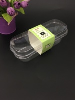 Boîte d'emballage rectangulaire transparente en PET à couvercle séparé pour fruits, pâtisseries et gâteaux, vente en gros usine 261