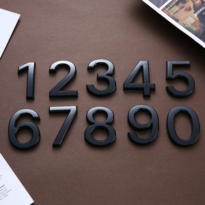 Numéro de porte 3D auto-adhésif personnalisé 0-9 Plaque de numéro de <span class=keywords><strong>maison</strong></span> Plaque de porte Numéro de porte de l'hôtel Boîte aux lettres Adresse Chiffres <span class=keywords><strong>Autocollant</strong></span> Signalétique - Product Image 6