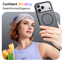 Coque de protection hybride TPU PC antichoc magnétique effet seconde peau pour iPhone 17 Air 17 16 Pro Max