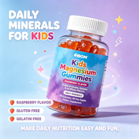 Bonbons gélifiés au magnésium pour enfants OEM - Complément relaxant et apaisant - Favorise la santé cardiaque et nerveuse - Améliore la mémoire