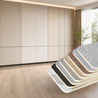 Panneau mural en fibre de bois de bambou avec placage de charbon de bois, finition mate, co-extrusion, panneau WPC, plaque de cristal de carbone, revêtement mural intérieur