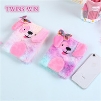 Carnet de notes chien en peluche pour enfants, cadeau pour filles, nouveau modèle, vente en gros d'usine, 2439