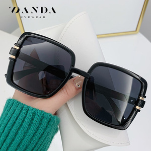 Danda Women's Polarized Sunglasses TR7553 Black <b>Large</b> <b>Frame</b> 100% UV Protection Sun Protection Driving Style - Product Image 1