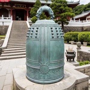 Arte personalizzata YOUFINE all'ingrosso tradizionale Cast in bronzo cinese tempio culturale religioso drago <span class=keywords><strong>campanile</strong></span> scultura - Product Image 1