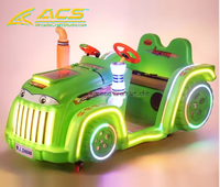 Véhicule de divertissement tout-terrain ACS Green Jeep, équipement de divertissement commercial pour salle de jeux intérieure, avec éclairage