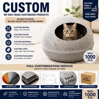 OEM ODM Personnalisé Grande Tanière pour Chat en Feutre Durable Moderne, Lit Confortable pour Chat d'Intérieur, Condo Premium Toutes Saisons, Boîte de Rangement et de Repos pour Animaux de Compagnie