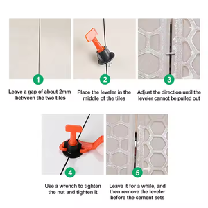 Clip <span class=keywords><strong>de</strong></span> nivellage <span class=keywords><strong>de</strong></span> carrelage en plastique <span class=keywords><strong>de</strong></span> haute résistance 0,5 / 1,5 / 2mm pour l'installation <span class=keywords><strong>de</strong></span> carrelage <span class=keywords><strong>de</strong></span> mur et <span class=keywords><strong>de</strong></span> pl - Product Image 3