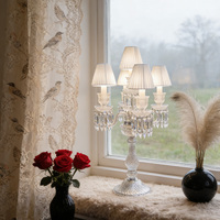 Lampe de table de luxe, décoration de mariage, salon, lampe en cristal européenne, verre K9, métal, LED, CE, lampe de table de luxe, éclairage de chevet
