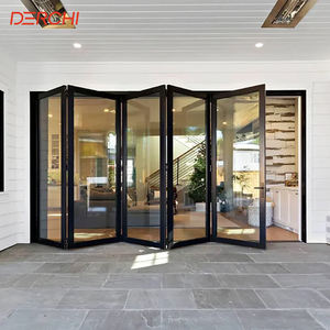 דרצ 'י חיצונית נגד השפעה אקורדיון דלתות פטיו צפון אמריקה מרפסת זכוכית כפולה - Product Image 1