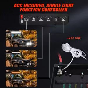 Новый беспроводной 6-клавишный переключатель фар Cowin Auto Parts <span class=keywords><strong>12V</strong></span> 4X4 для внедорожников, с ручкой управления, для Haval, Jetour, Wrangler - Product Image 3