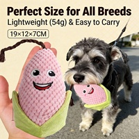 Jouets pour chiens en peluche mignons en forme de maïs, couineurs, doux, résistants aux morsures, interactifs, à motif de dessin animé, anti-ennui pour