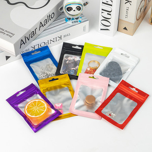 BOPP/VMPET/PE Zipper Top Food Grade <strong>Snack</strong> Packaging <strong>Bags</strong> Clear Window Hanging Hole Moisture Proof Custom Logo Gravure Printing - Product Image 1