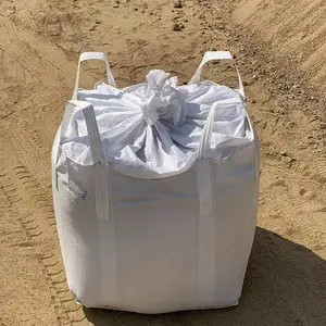 1000kg fold up Dewatering fibc Big Bulk big bag waterproof flexible container bag stone