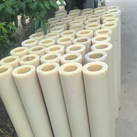 Barre en nylon PA6 / Barre ronde en polyamide de diamètre personnalisé pour usinage CNC avec service de découpe, isolation électrique, tailles de 5 mm à 50 mm