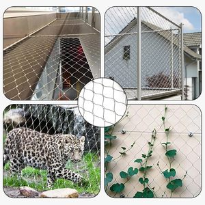 Stainless Steel <b>Wire</b> Rope <b>Mesh</b> 4x6ft 4 Inch Opening Balcony Protection Net Garden Safety Netting - Product Image 6