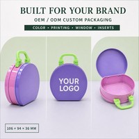 Boîte en fer blanc personnalisée OEM ODM pour maquillage enfant, étui de transport, valise, fabrication usine