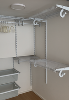 Organisateur de vêtements modulaire en métal, grande capacité, mural, écologique, durable, pour salle de bain, garage, chambre d'hôtel, armoire de cuisine