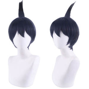 Peluca <span class=keywords><strong>de</strong></span> Cosplay Ainizi <span class=keywords><strong>de</strong></span> 30 cm, Color Azul-Negro, Personaje <span class=keywords><strong>de</strong></span> Hayakawa <span class=keywords><strong>Aki</strong></span>, para Hombre, <span class=keywords><strong>de</strong></span> <span class=keywords><strong>Chainsaw</strong></span> Man - Product Image 1