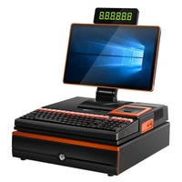 Terminal de commande de restaurant tout-en-un avec écran tactile capacitif de 15,6 pouces, imprimante et système de point de vente Windows