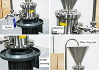 Mini moulin colloïdal vertical en acier inoxydable, petite machine de fabrication de beurre d'arachide pour usage domestique