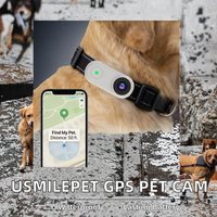 Caméra de suivi GPS intelligente pour animaux de compagnie USMILEPET, étanche IP67, compatible avec Apple Find My et Android Find Hub, caméra de collier HD 1080P pour chiens