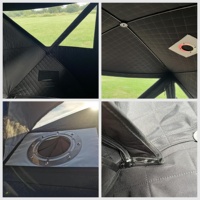 Tente de sauna isotherme OEM à 3 couches avec fenêtre en TPU, ignifuge, portable, avec cheminée pour poêle