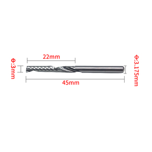 Aluminum Process Woodworking Engraving Cutter Single Flute Solid Carbide <strong>End</strong> <strong>Mill</strong> - Product Image 3