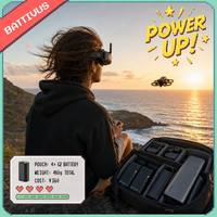 Baterai Hot Swap FPV Goggles 2600mAh 7.2V Kompatibel dengan DJI Goggles 2 Avata O3 Air Unit, Ultra Ringan 120g