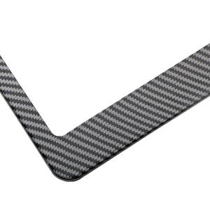 Logotipo personalizado Marco de matrícula de fibra de carbono real de lujo Tamaño estándar de EE. UU. - Product Image 2