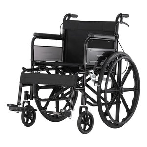 Fauteuil roulant pliable léger en alliage d'aluminium avec frein manuel en U pour les soins aux personnes handicapées - Product Image 2