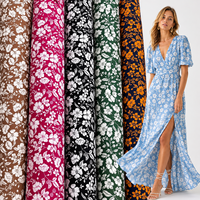 Tissu imprimé en rayonne filée, 100 % rayonne, rayonne viscose imprimée pour robe de femme