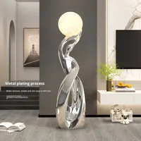 Grande décoration d'art abstrait en résine pour sol, luminaire d'entrée, meuble TV haut de gamme pour salon, décoration d'intérieur, cadeau de déménagement