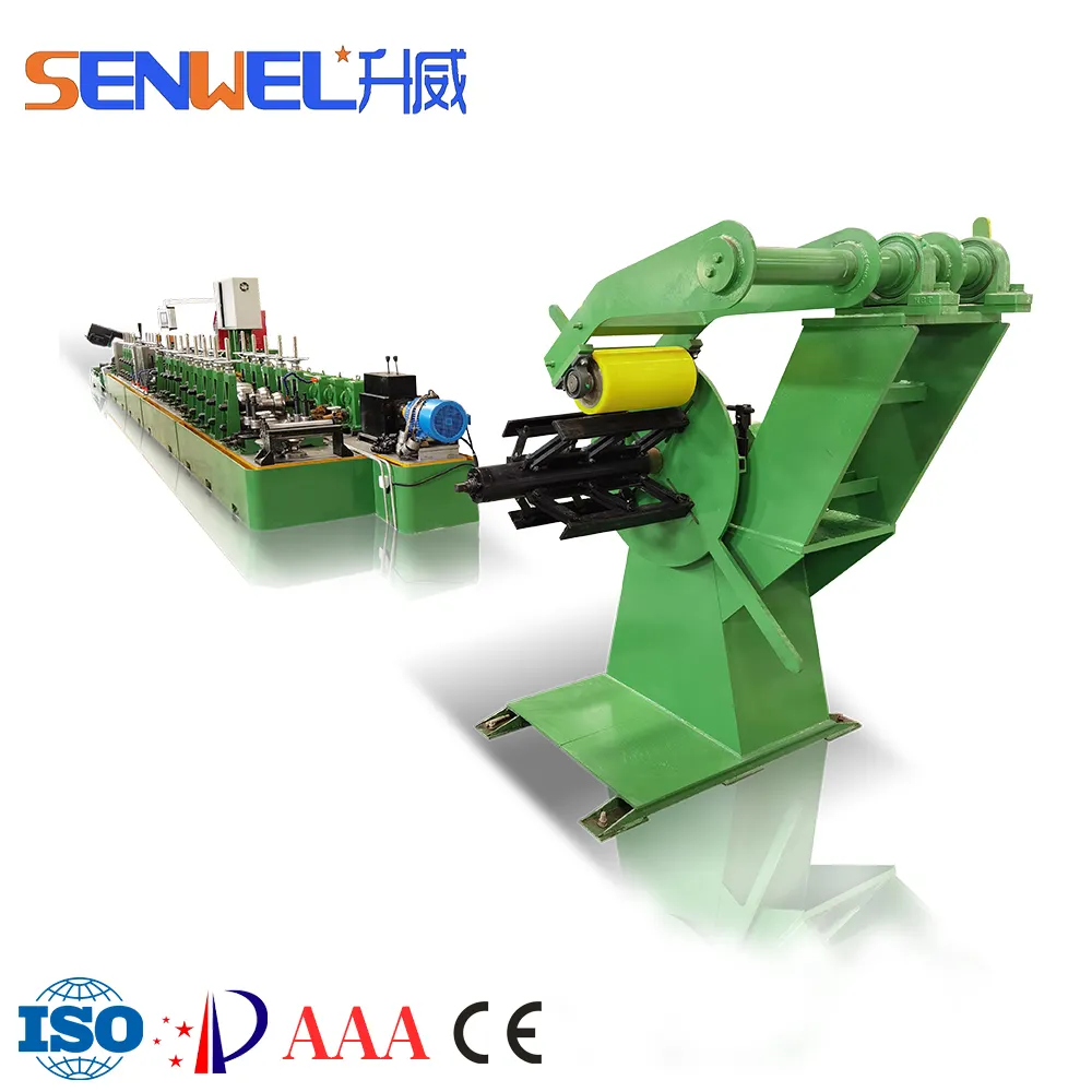SENWEL Stainless/carbon Steel Ornamental Tube Making Machine 89-114MM Thick pipe production line
