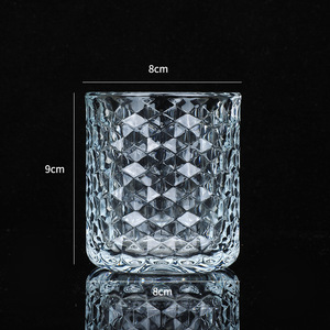 Porte-bougies en verre transparent, lanternes, pots à bougies, récipients en verre pour bougies en gros - Product Image 5