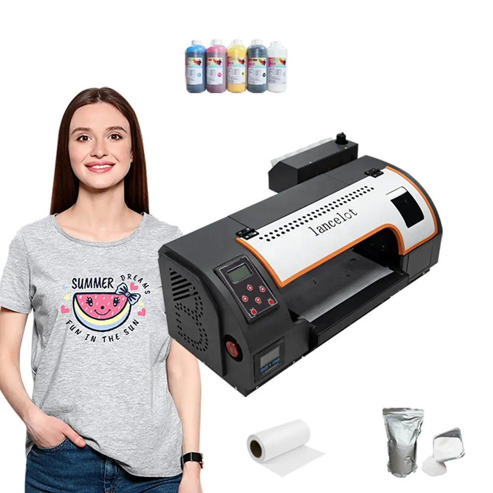 High Speed Factory Direct Sell A3 A4 Inkjet Printer With XP600 Single Head Printing Machine With Powder Shaking Machine