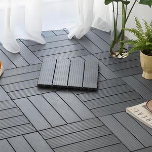 กระเบื้องพลาสติก PP ลายไม้ตรง ขนาด 30*30*2 ซม. สำหรับปูพื้นระเบียงหรือลานบ้าน - Product Image 3