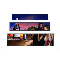 Écran LCD d'angle de rayonnage d'usine 24 pouces 1920x360 Android 10 2 Go 32 Go BOE avec CMS à distance pour animation en magasin de détail
