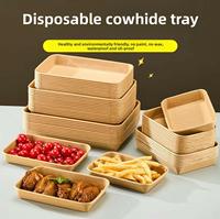 Boîte à lunch bento jetable en papier kraft en gros, épaissie, carrée, compatible micro-ondes, pour salades à emporter et camping