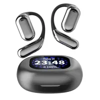 Écouteurs sportifs sans fil à oreille ouverte avec écran couleur LCD, traduction IA intelligente, chipset Jerry et commande vocale