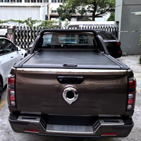 Couverture de benne de pick-up rétractable à enroulement, étanche, en alliage d'aluminium verrouillable pour T6/T8/T9